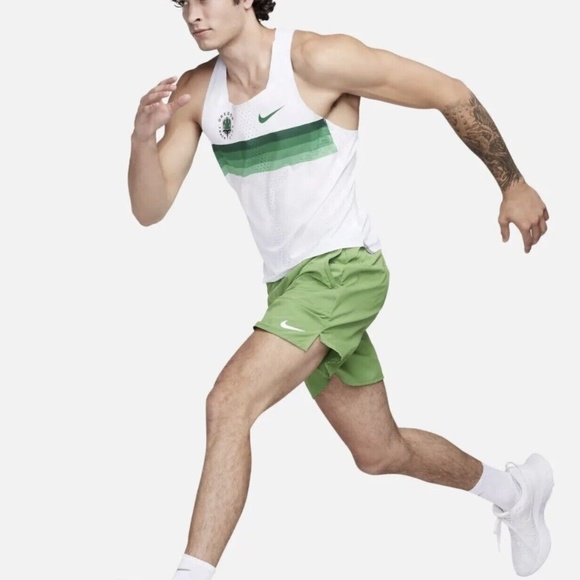 Nike Oregon Track Club ADV Pro Elite Running Singlet DR5812-100 (White/Green) - Picture 3 of 6